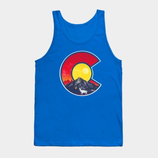 elk colorado flag Tank Top